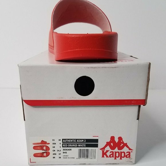 Kappa Authentic Adam 2 Slides Red Orange-White main image 5
